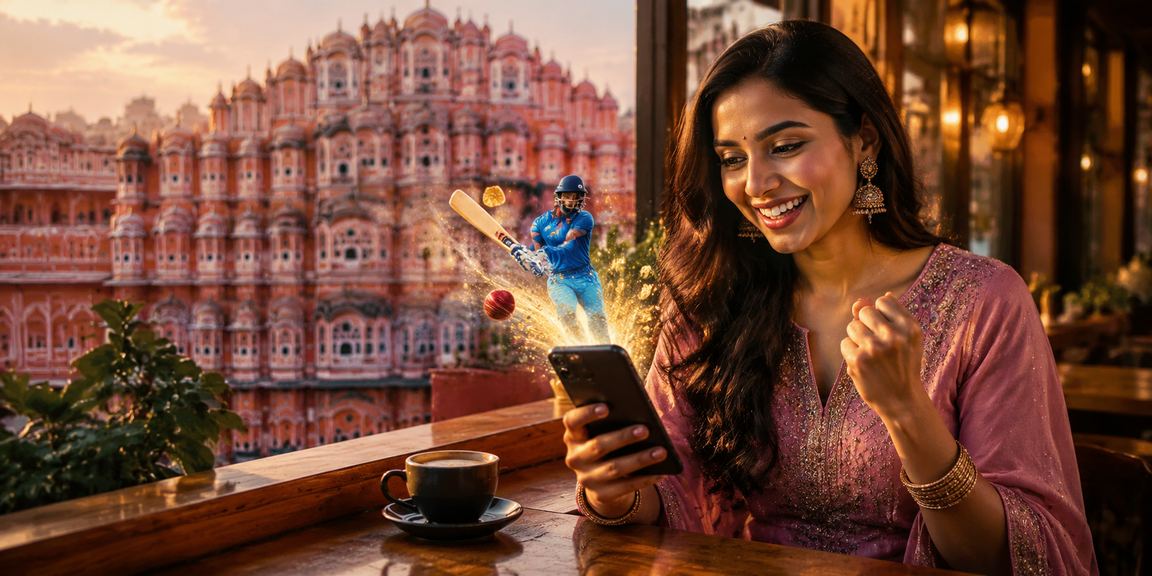 Traditional Andar Bahar game inspiration amid Jaipur's Hawa Mahal